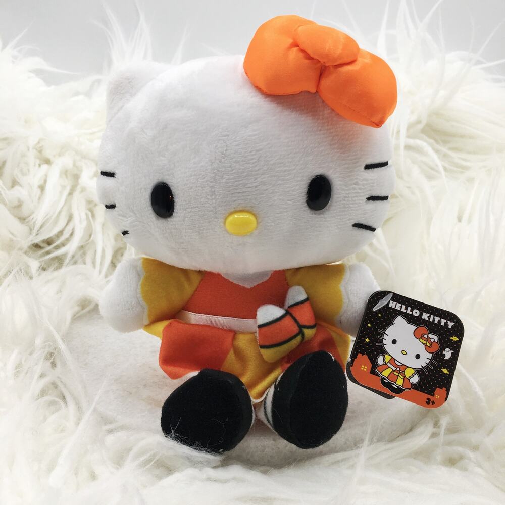 Hello Kitty Halloween Candy Corn 7" Sanrio Plush New